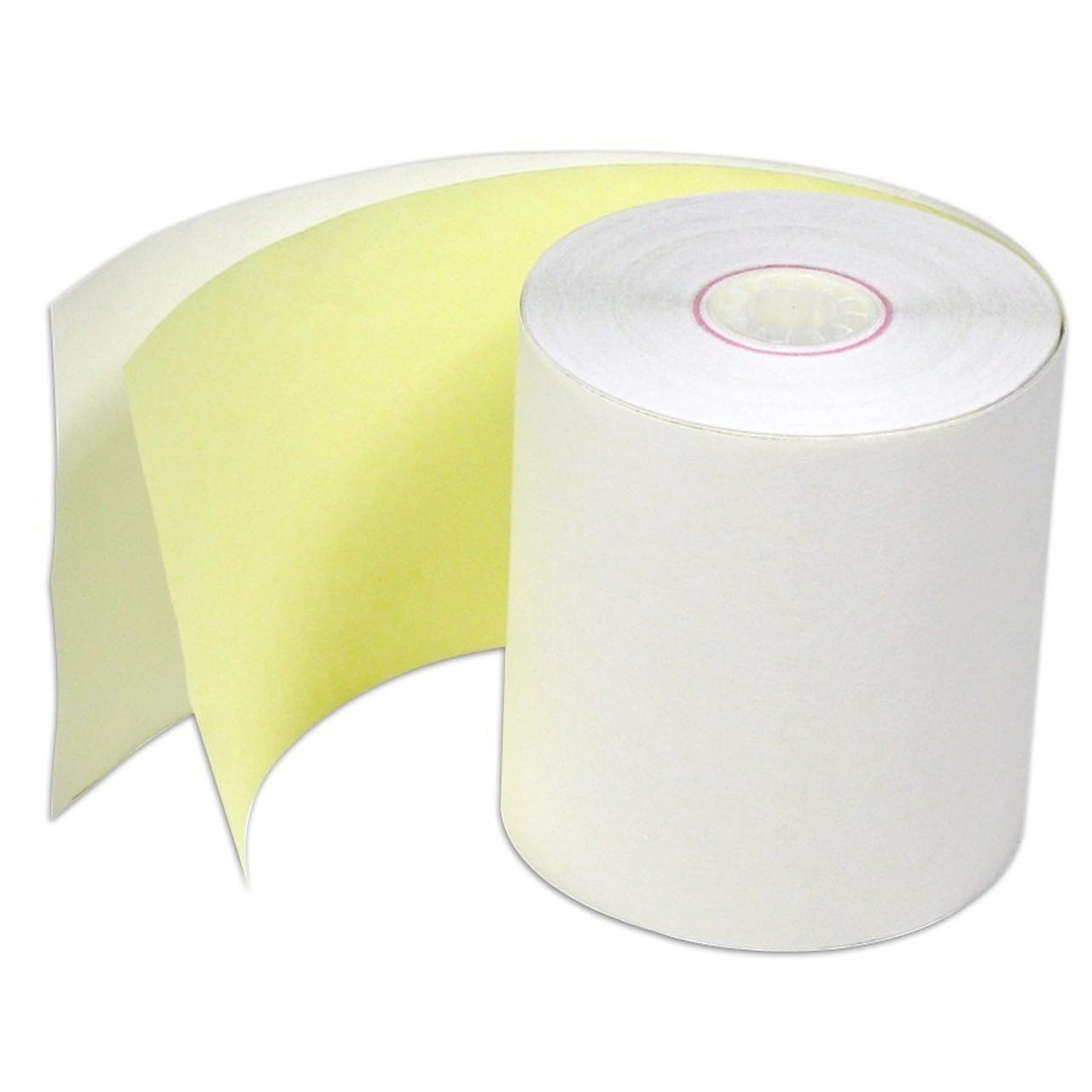 Till Rolls Bond White On Yellow Paper 76x76 2ply (50 Per Box)