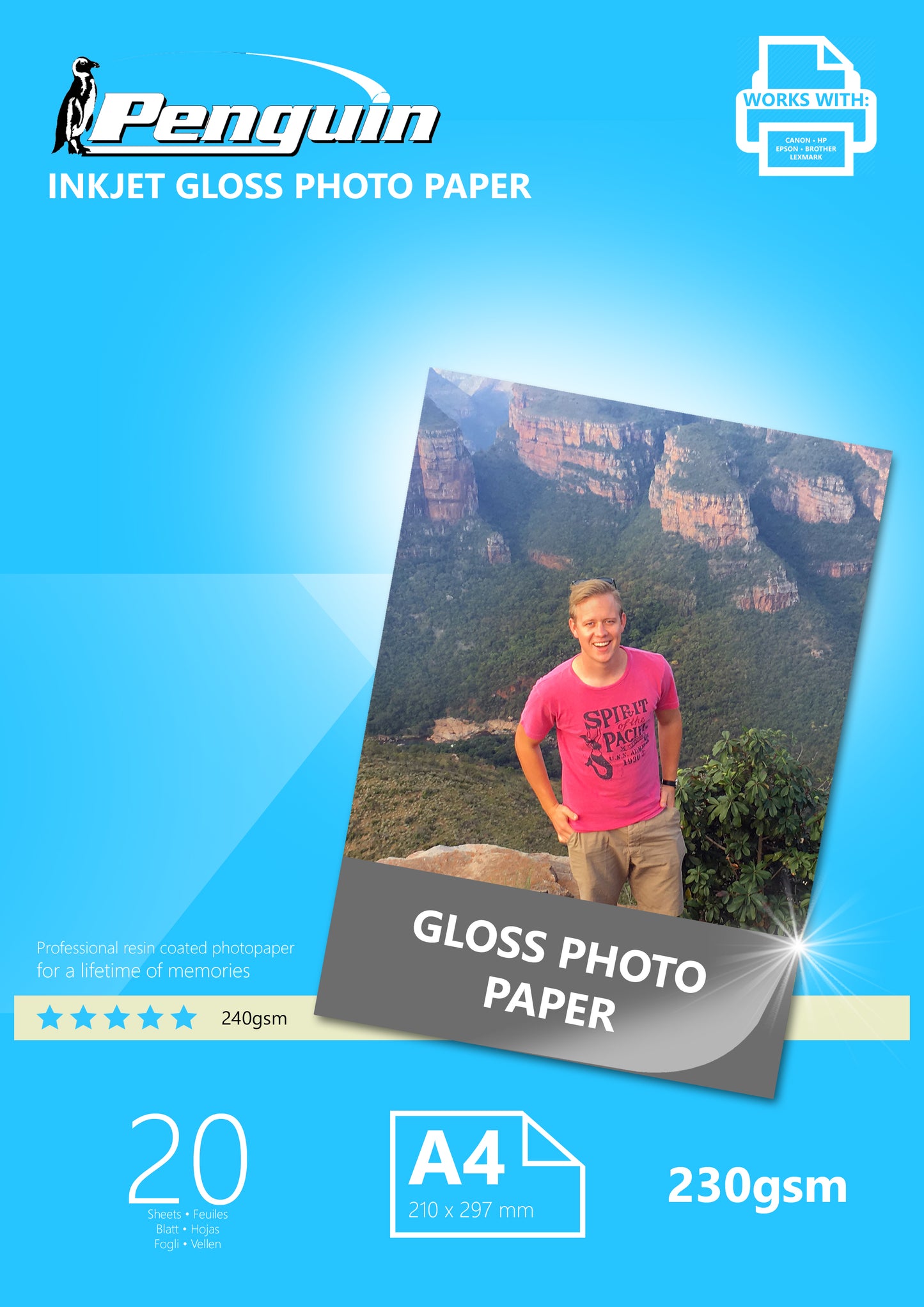 Penguin Inkjet Photo Paper Gloss 230g 20 Sheets A 4