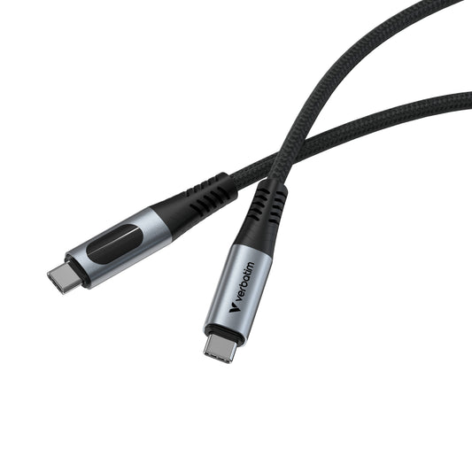 Verbatim Sync & Charge Cable USB-C to USB-C 240W 40 Gbps Display 120 cm – view 2