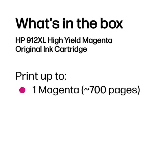 HP 912XL High Yield Original Magenta Ink Cartridge – view 3