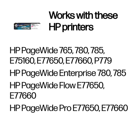 HP 982X High Yield Pagewide Original Magenta Ink Cartridge – view 2