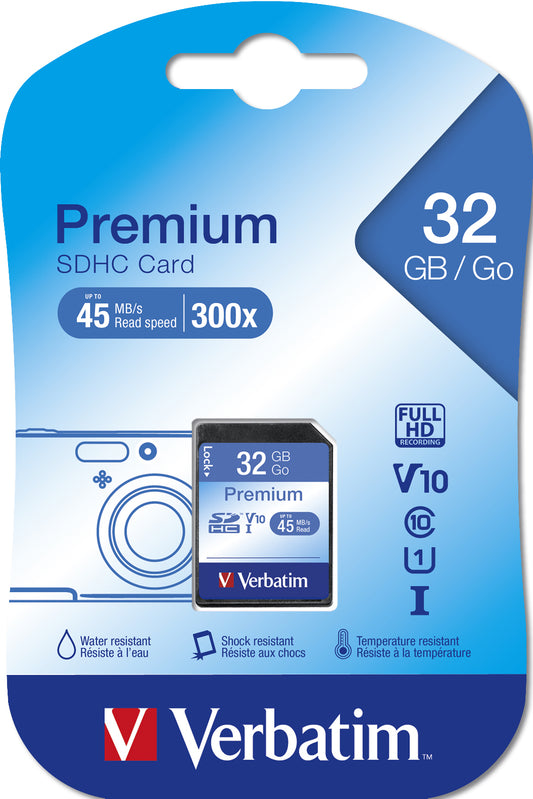 Verbatim Premium 32GB Sd Card, Sdhc, Uhs-I, Class 10, U1, V10 – view 2