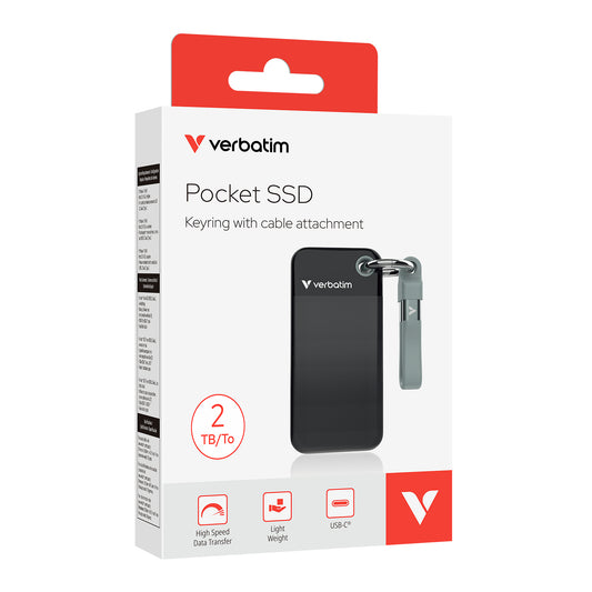 Verbatim Pocket SSD USB 3.2 Gen 2 2TB Black, Grey – view 2