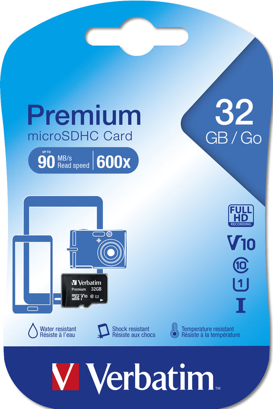 Verbatim Premium 32GB Micro Sd Card, Sdhc, Uhs-I, U1, V10 – view 2