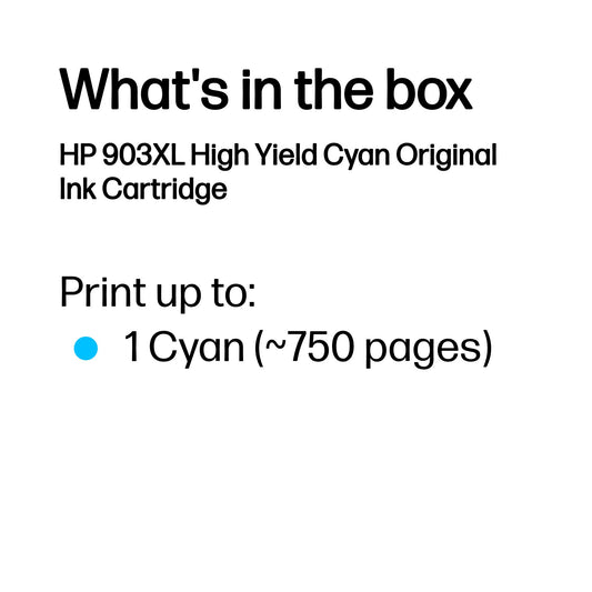 HP 903 High Yield Original Cyan Ink Cartridge – view 3