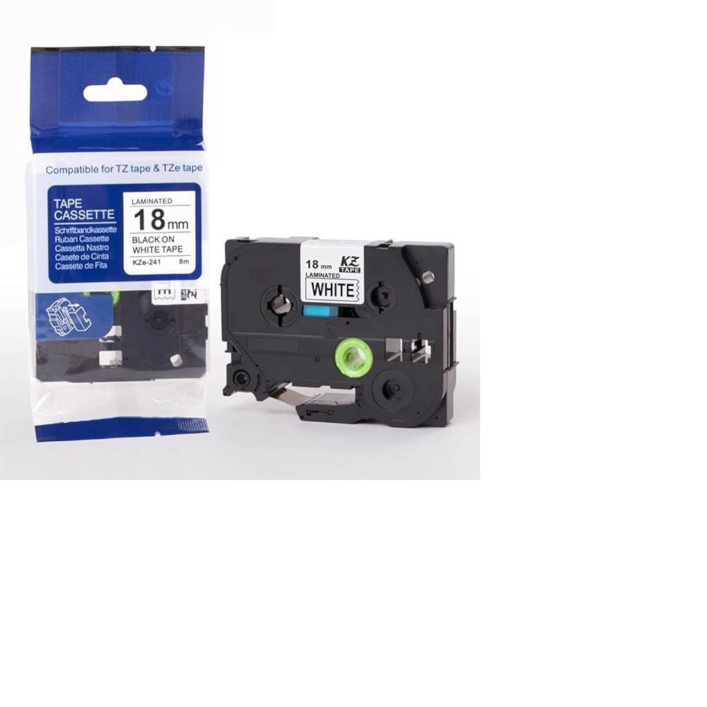 Compatible Brother Laminated Tape 18mm X 8m Black On White Tz tze Tape
