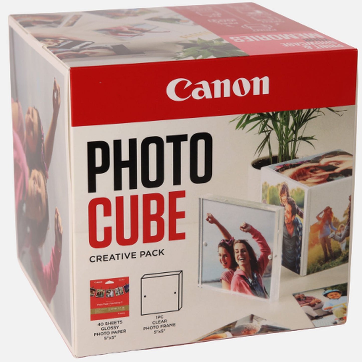 Canon Paper PP-201 5X5 Photo Cube Cp White And Pink