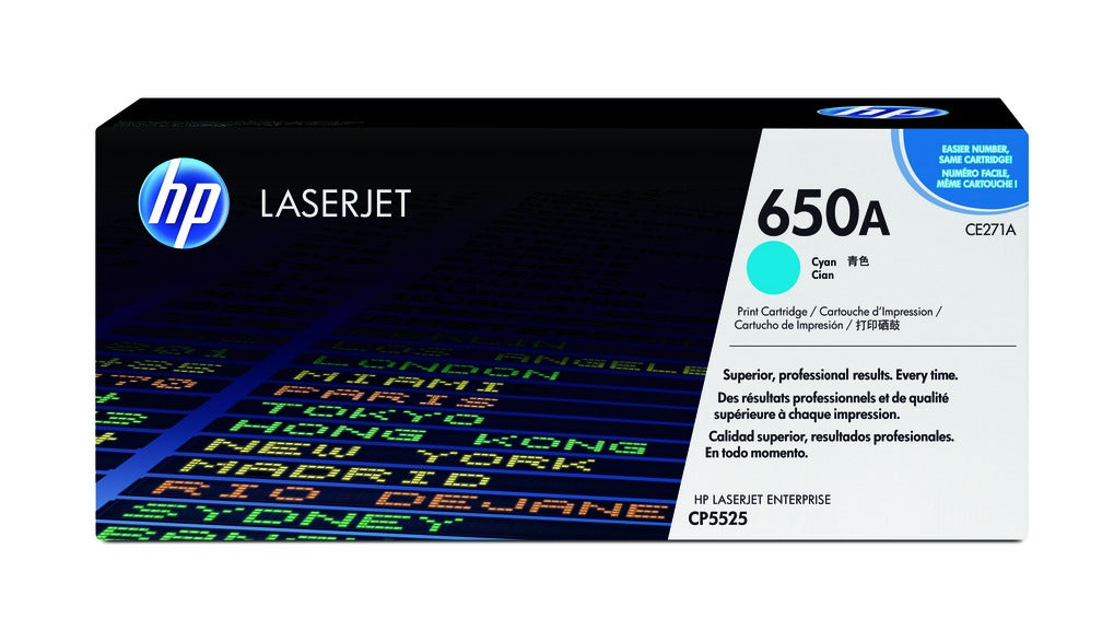 HP 650a Original Cyan Laserjet Toner Cartridge For HP Color Laserjet M750 cp5525