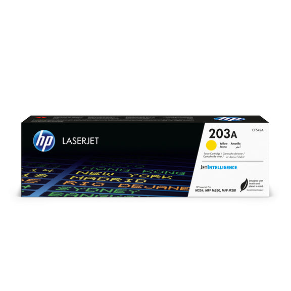 HP 203a Original Yellow Laserjet Toner Cartridge For HP Color Laserjet Pro M 254 Mfp M280 281