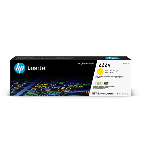 HP 222a Original Yellow Laserjet Toner Cartridge For HP Laserjet Pro 3203 3288 Mfp 3303 Mfp 3388