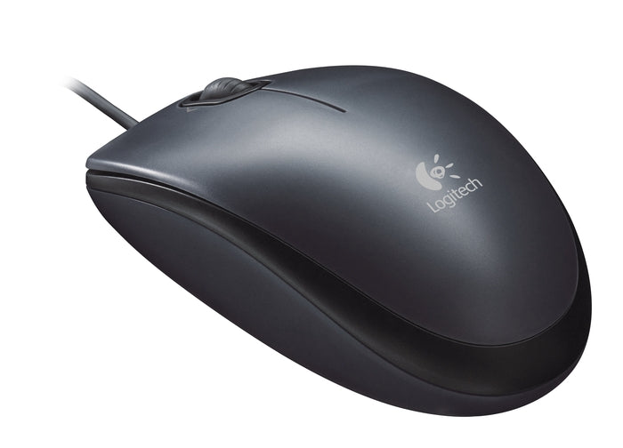 Logitech Corded Mouse Black USB Full Size Comfort Design