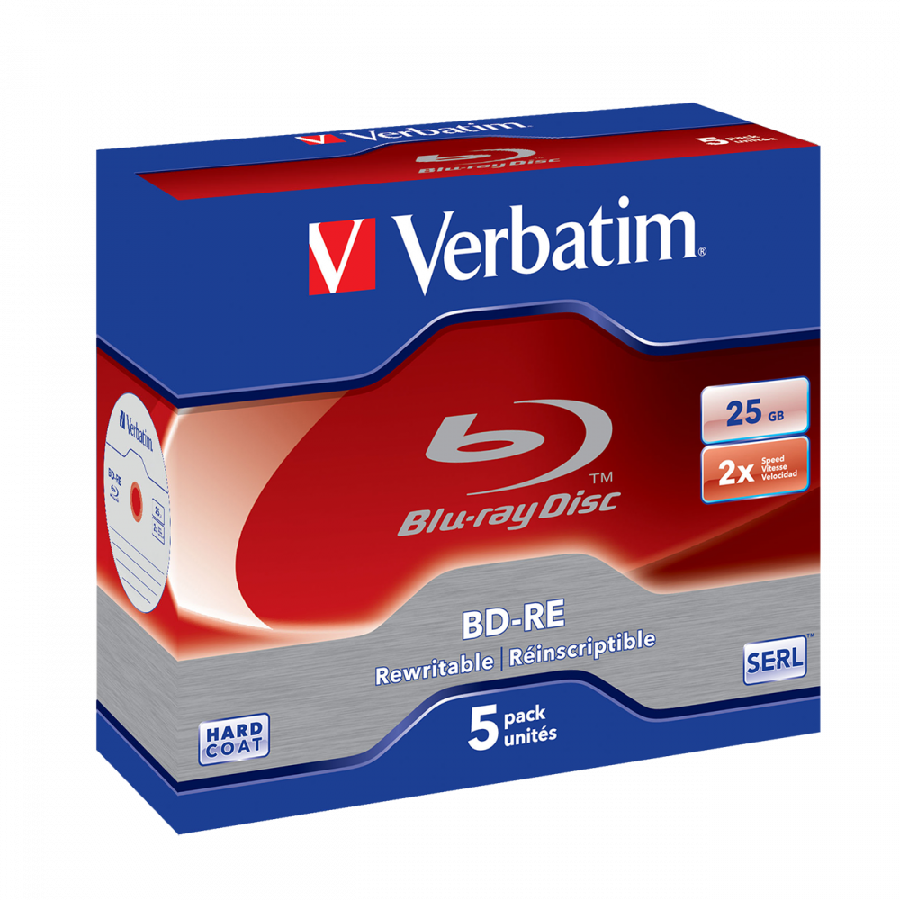 Verbatim Blu-ray Bd-re Sl 25gb 5pack