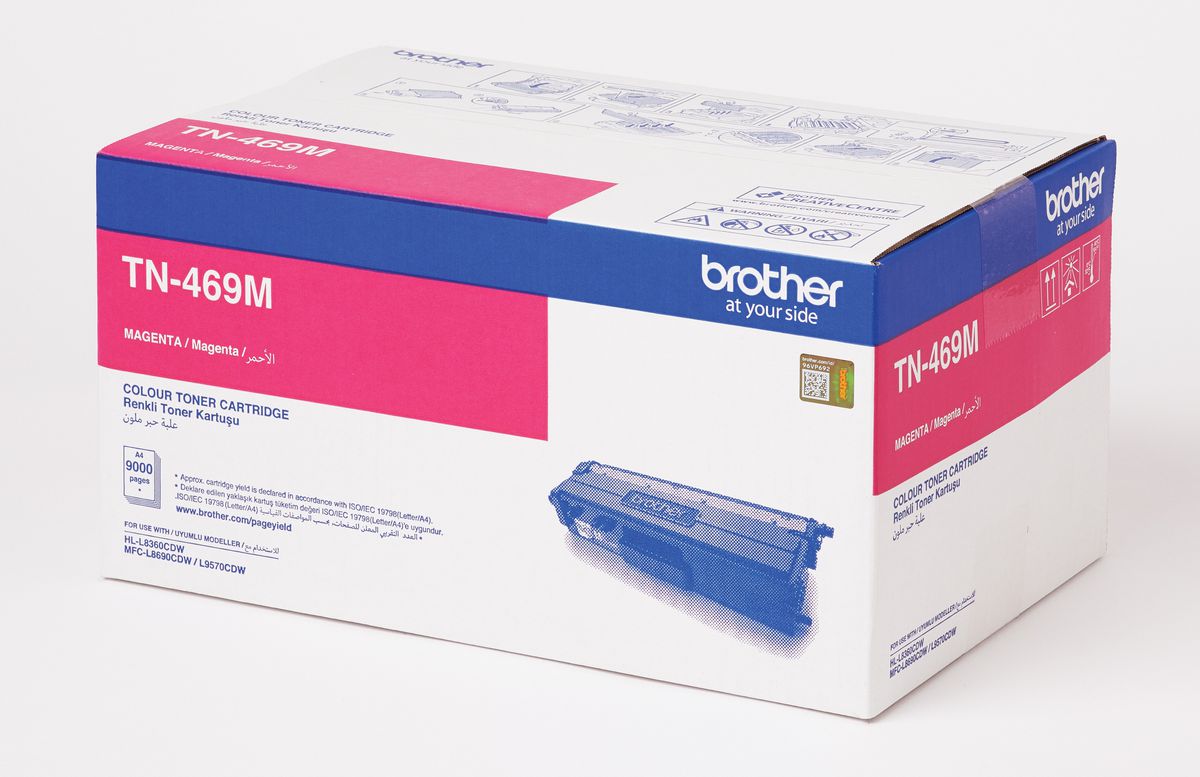 Brother Tn469 High Yield Magenta Toner For Mfcl9570 Hll8360 Mfcl8960 Cartridge 9000 Page Yield