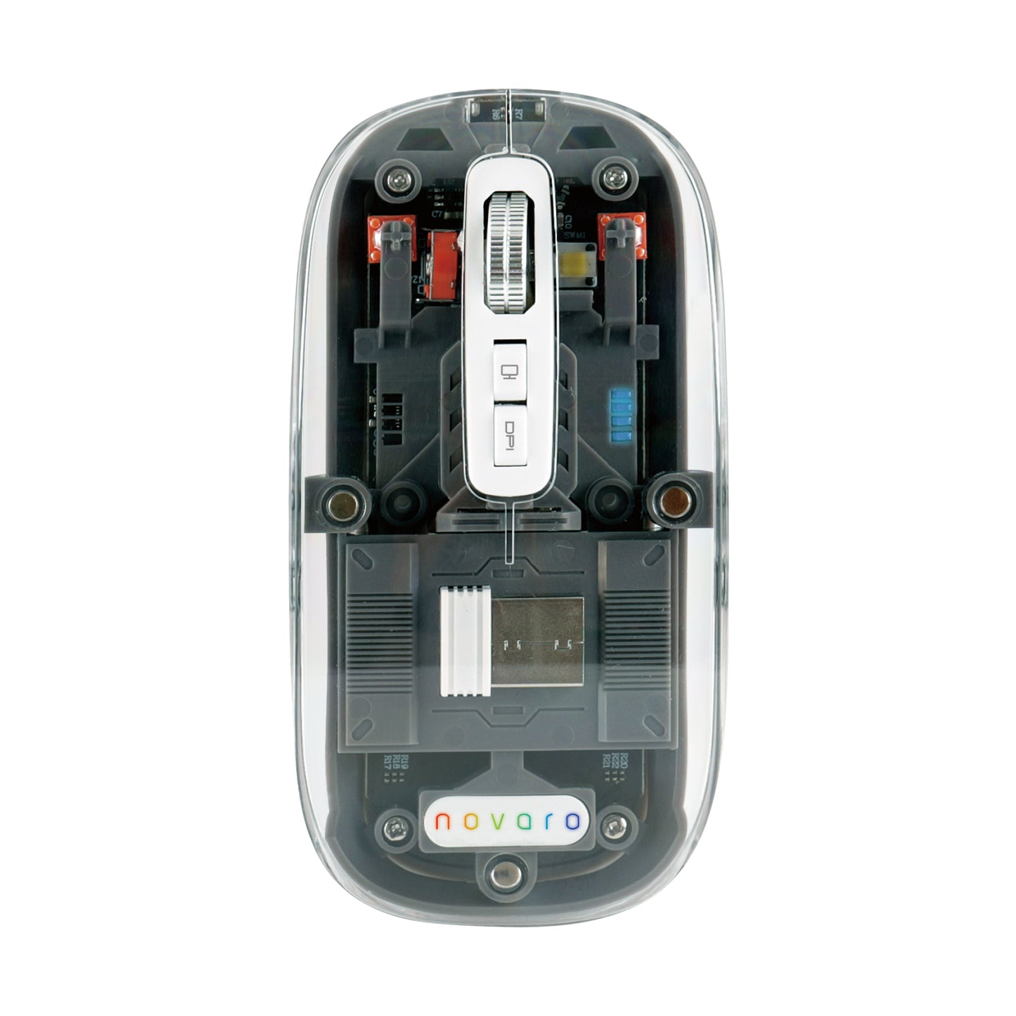 Novaro Rechargeable 2.4g Wireless Mouse Clear