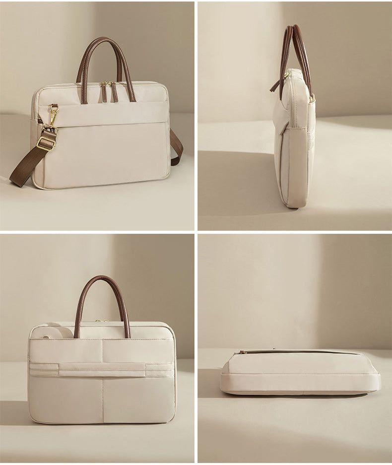 Ladies Creamy Laptop Bag For 15.6" Laptop
