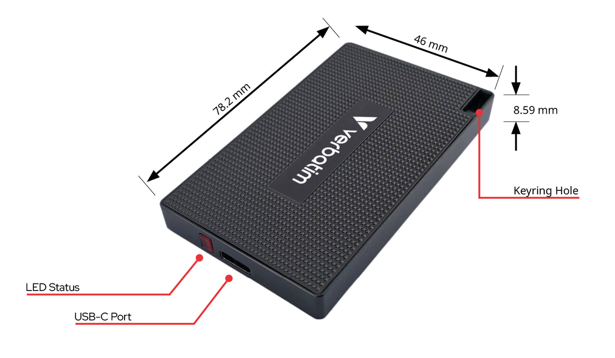 Verbatim Metal Mini SSD USB-C 3.GEN 2 1TB – view 3