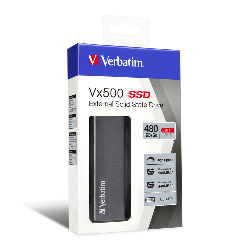 Verbatim VX500 External SSD USB 3.1 G2 480GB – view 4