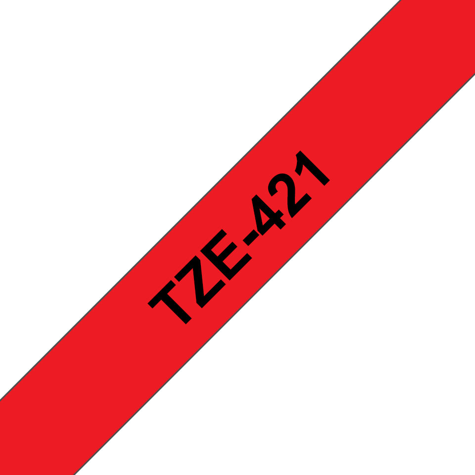 Brother Laminated Tape 8m x 9mm Black On Red