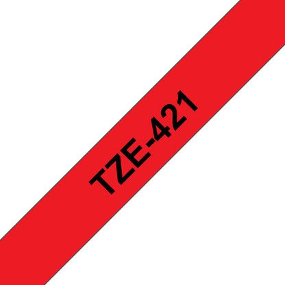 Brother Laminated Tape 8m x 9mm Black On Red
