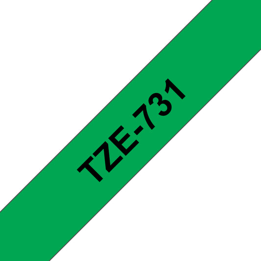 Brother Laminated Tape 8m x 12mm Black On Green
