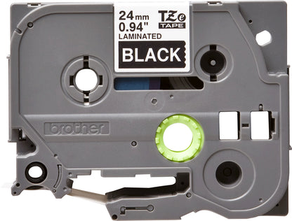 Brother 24mm White On Black Laminated Tape- 8m – view 3