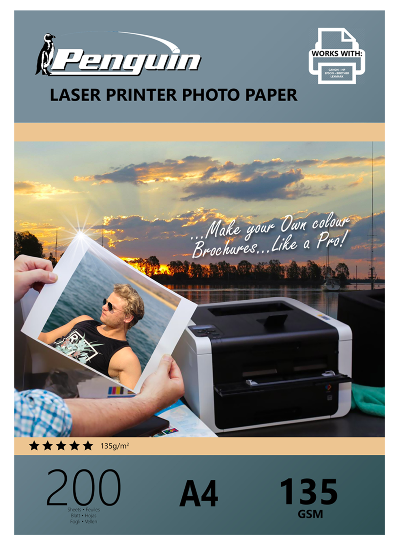 Penguin Laser Photo Paper Gloss 135gsm 200 Sheets A 4