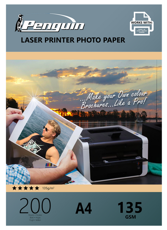 Penguin Laser Photo Paper Gloss 135gsm 200 Sheets A 4