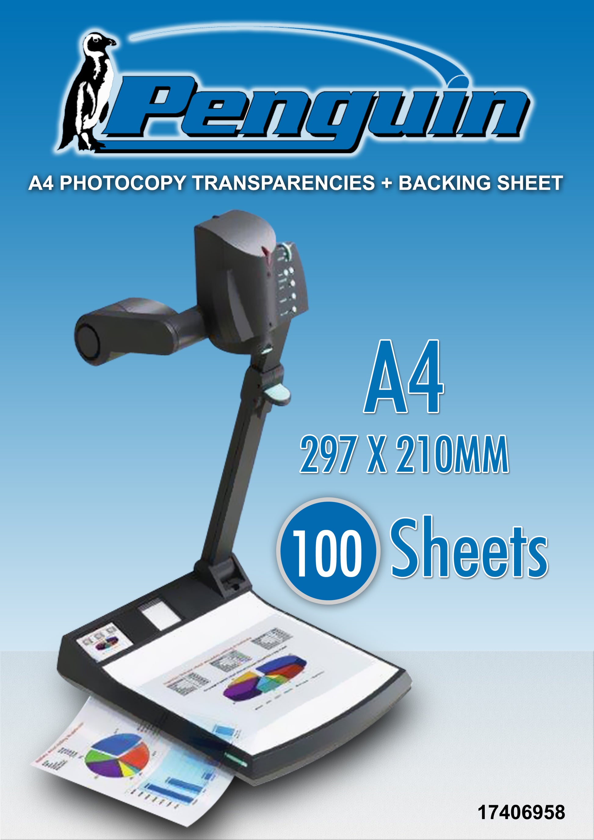 Penguin Photo Copy Transparency With Backing Sheet 100 Sheets A 4