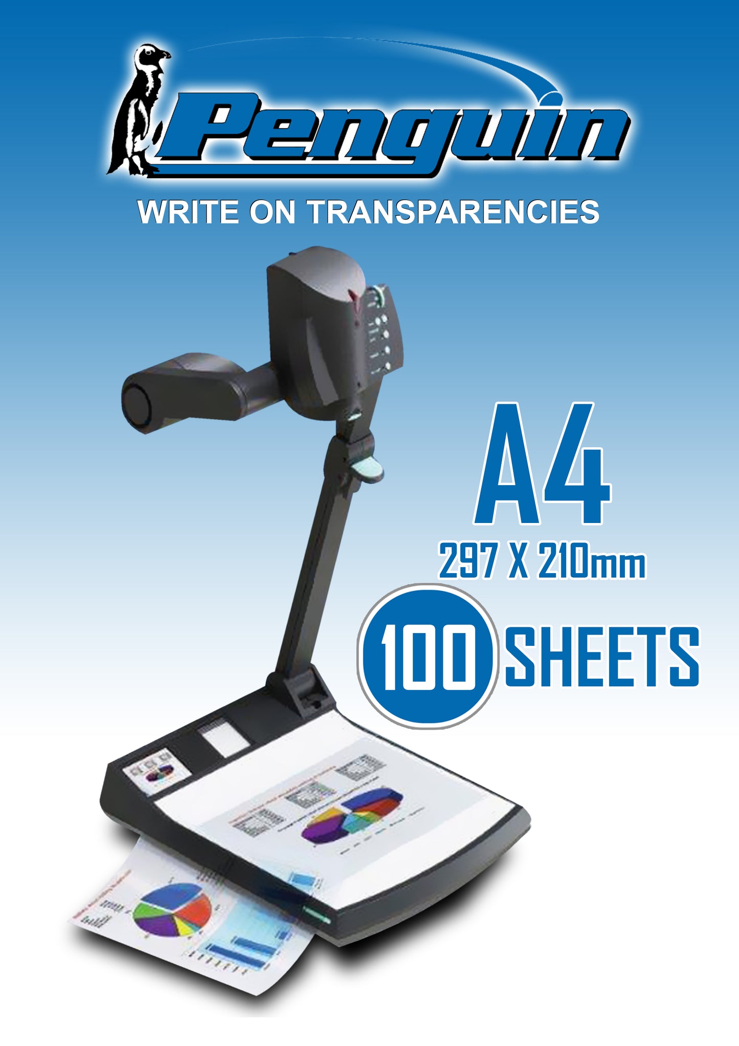 Penguin Write On Transparencies 100 Microns 100 Sheets A 4