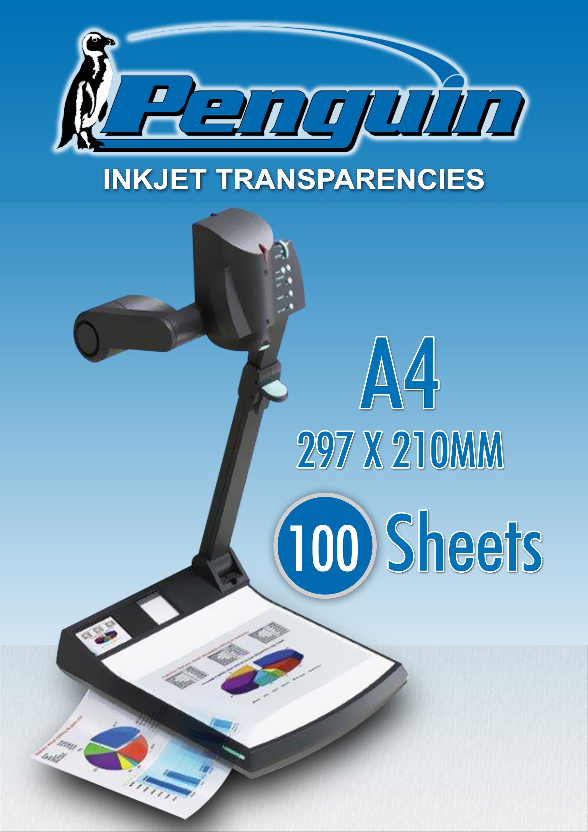 Penguin Inkjet Printer Transparencies 50 Sheets A 4