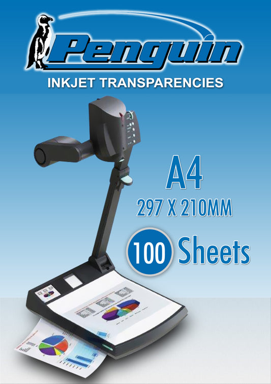 Penguin Inkjet Printer Transparencies 50 Sheets A 4