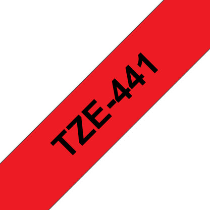 Brother Laminated Tape 8m x 18mm Black On Red