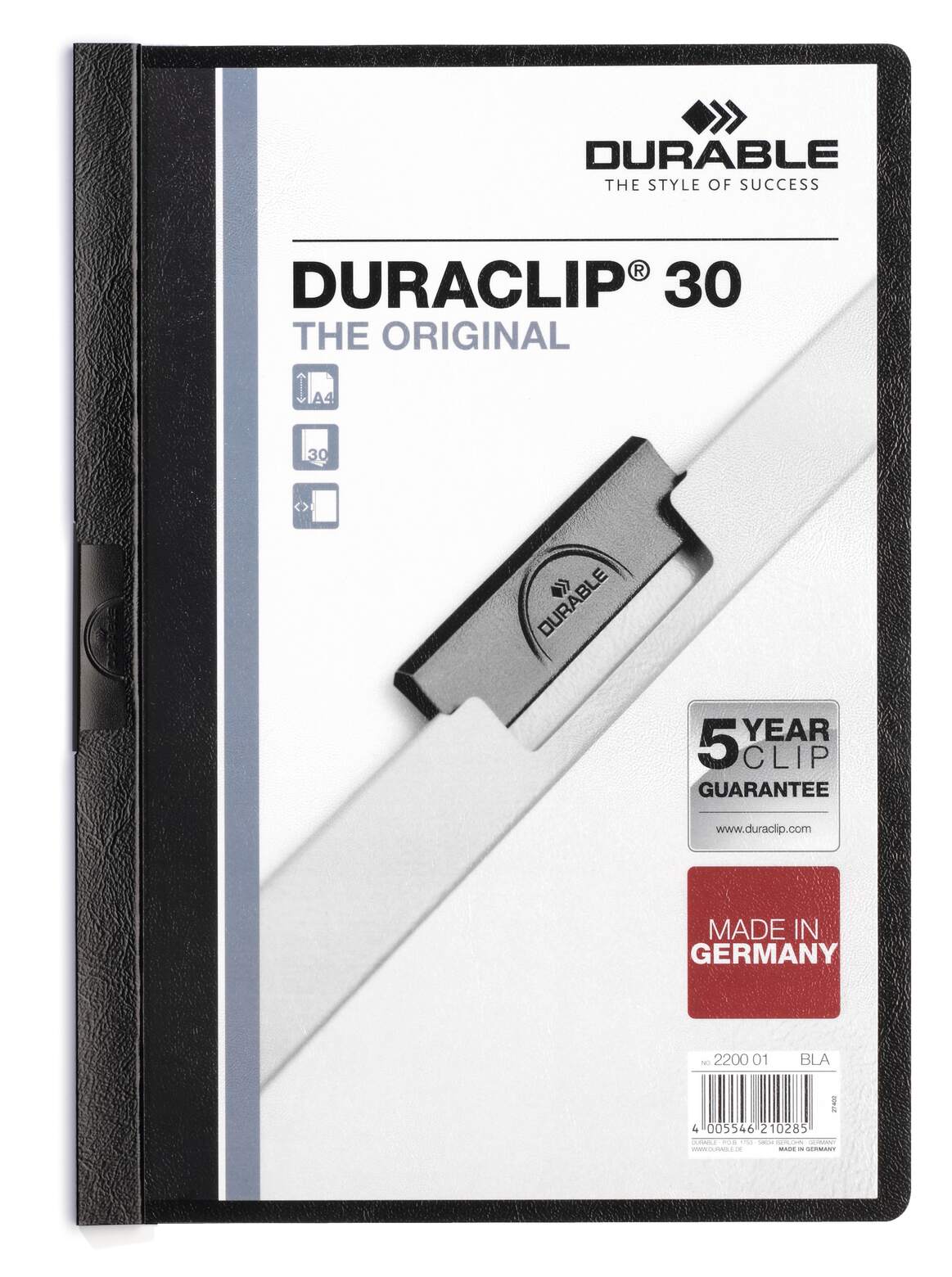 Durable Clip File Duraclip 30 Pack Of 25 Black