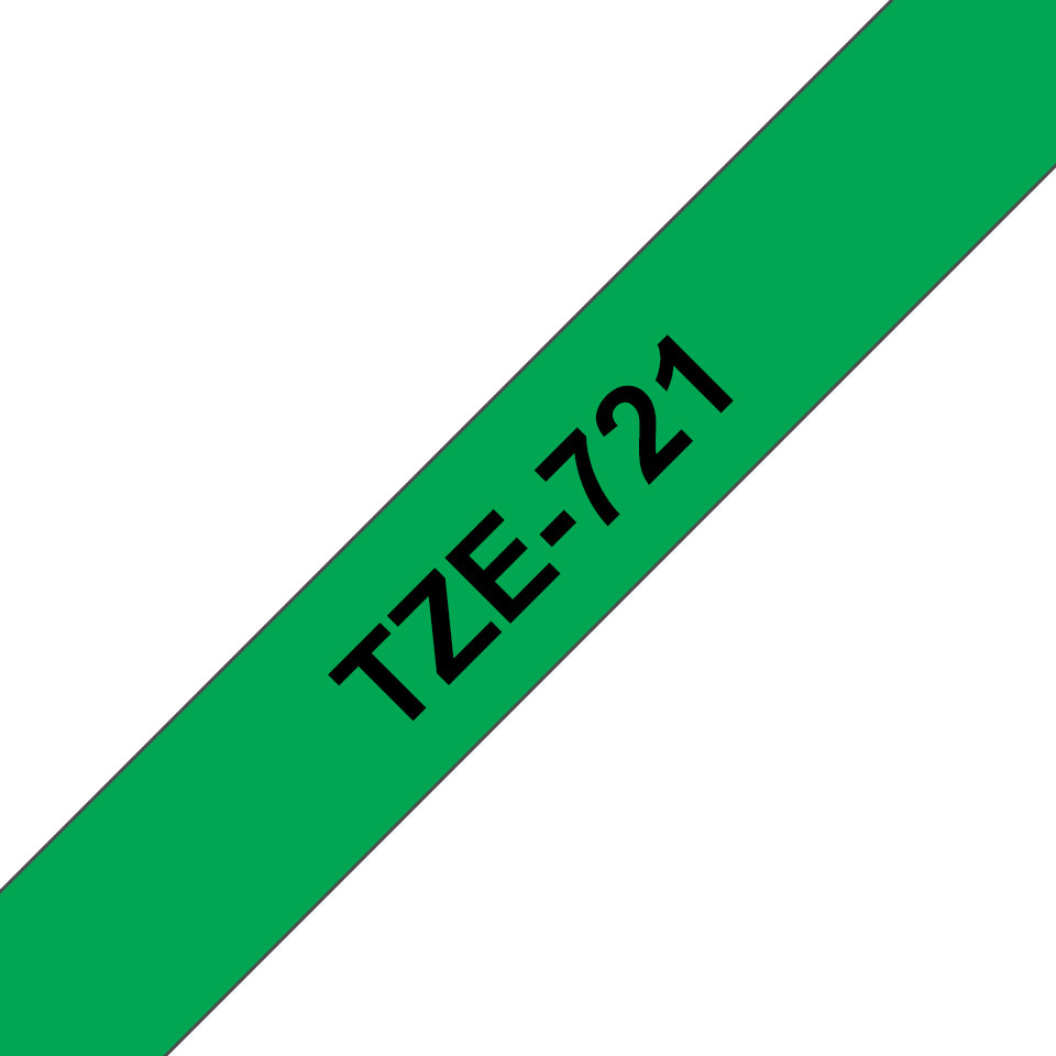 Brother Laminated Tape 8m x 9mm Black On Green