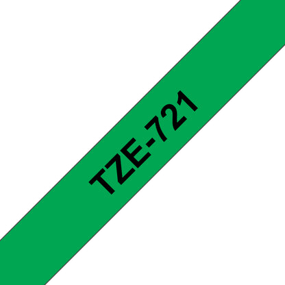 Brother Laminated Tape 8m x 9mm Black On Green