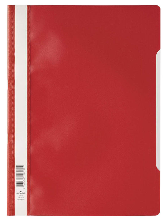 Durable Clear View Folder Pp Pack Of 50 Red