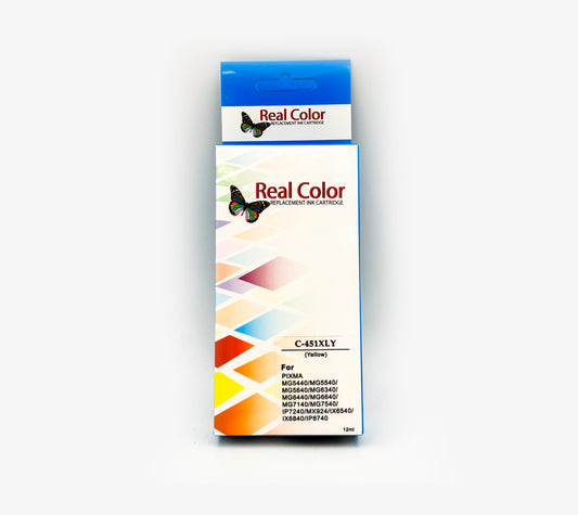 Real Color Compatible Canon 451xl Yellow