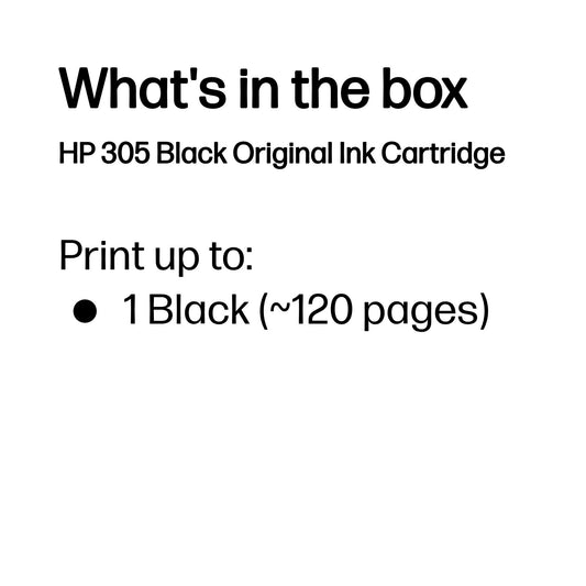 HP 305 Original Black Ink Cartridge – view 2