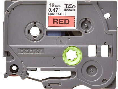 Brother Laminated Tape 8m x 12mm Black On Red – view 3
