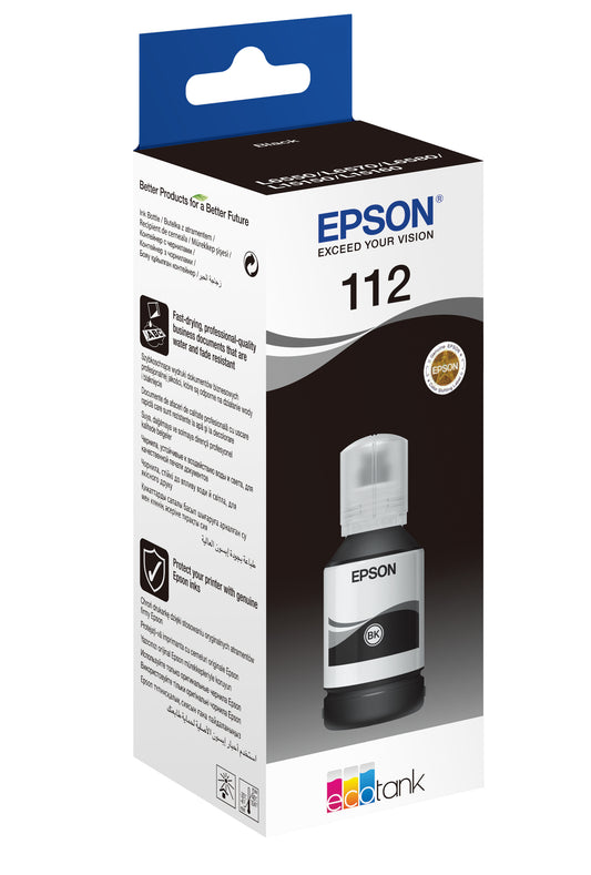 Epson 112 Ecotank Pigment Black Ink Bottle – view 2