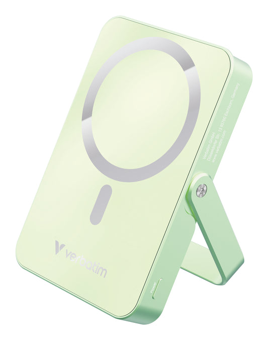 Verbatim Power Bank with Stand Magnetic Wireless 10000mAh - Green