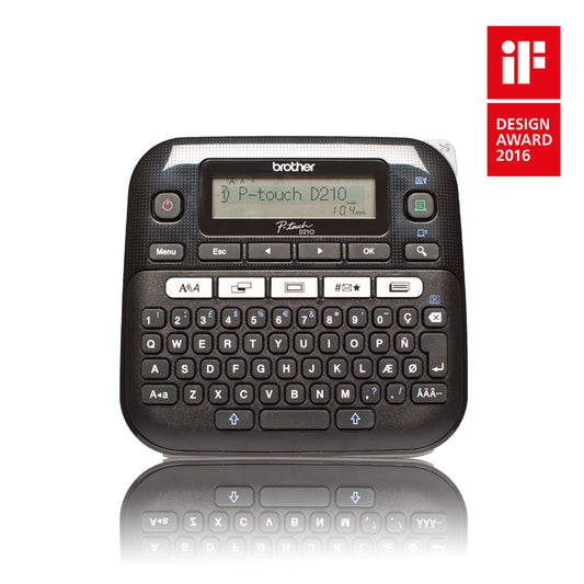 Brother P-Touch D210 Handheld 2 Line Printer; 6-12MM; Tape - 9 Volt Adapter Not Included Replaces D200