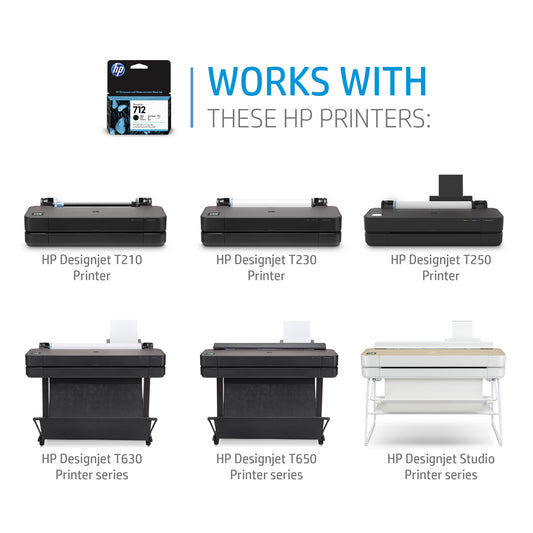 HP 712 38ml Original Black Designjet Ink Cartridge – view 2
