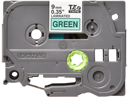 Brother Laminated Tape 8m x 9mm Black On Green – view 4