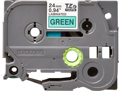Brother Laminated Tape 8m x 24mm Black On Green – view 3