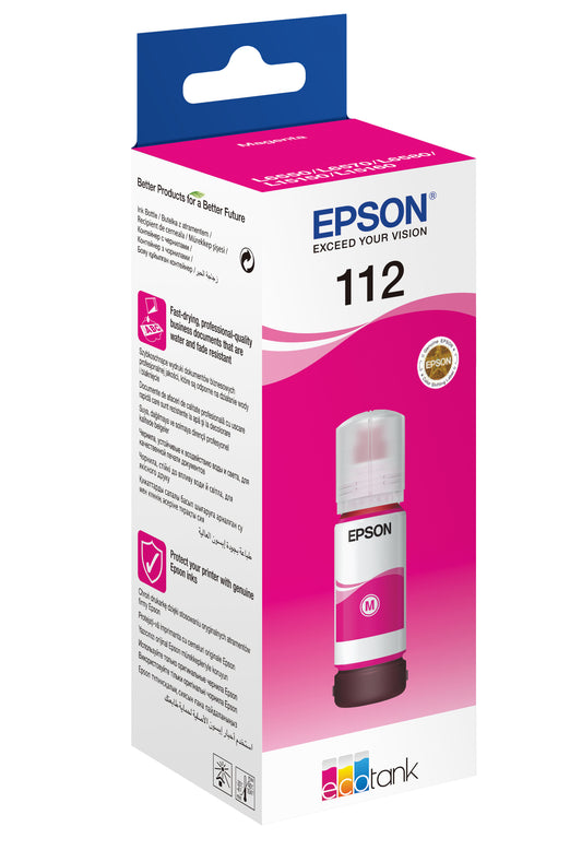 Epson 112 Ecotank Pigment Magenta Ink Bottle – view 2
