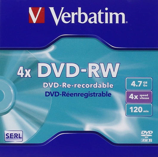 Verbatim Dvd-Rw (matt Silver) 4X (jewel Case) 5 Pack