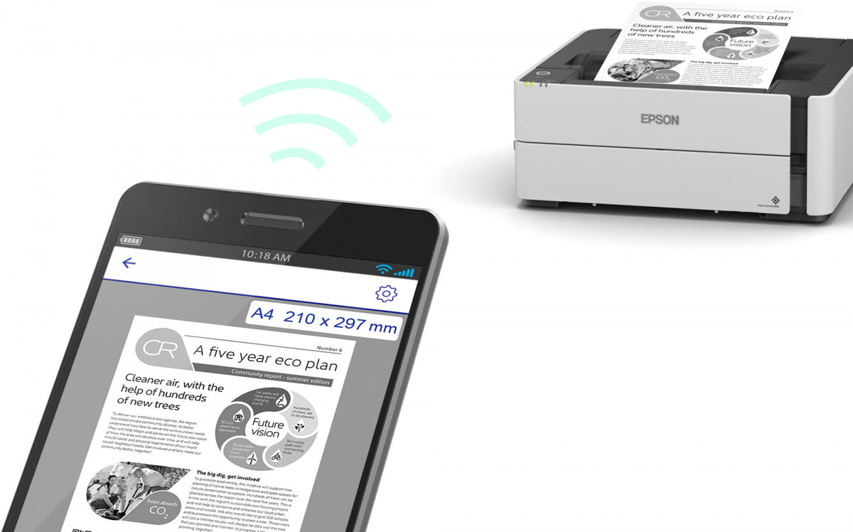 Epson A4 Ecotank Mono Printer With WiFi And Duplex Printing – view 6