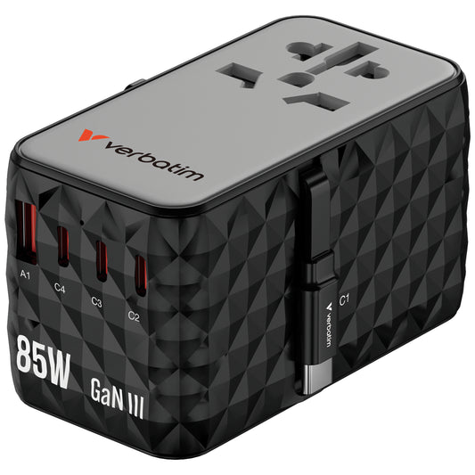 Verbatim Charge 'n' Travel Diamond 85W Rectractable Cable CNT-02