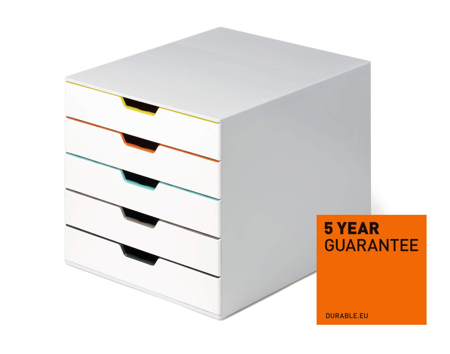 Varicolor mix 5 Drawer Desktop Storage Box White/Multicolour